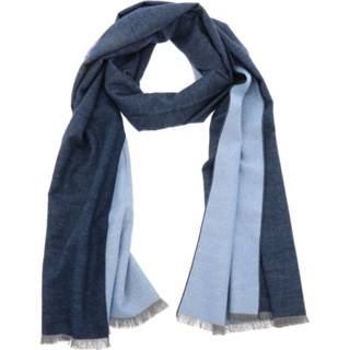 👉 Sjaal blauw bamboe active Superzachte brede of omslagdoek van WuWen - jeansblauw/lichtblauw 8719743366008