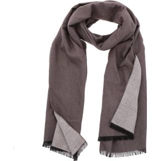 👉 Sjaal bamboe active Superzachte brede of omslagdoek van WuWen - taupe/crème 8719743365988