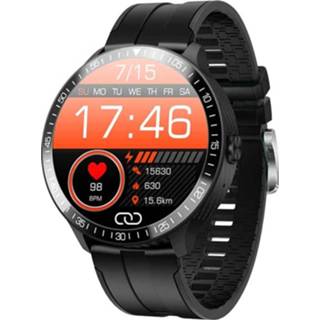 👉 Smartwatch zwart active MT16 1,28 inch TFT-kleurenscherm IP67 waterdicht smartwatch, ondersteuning slaapmonitor / lichaamstemperatuurmonitor Bluetooth-oproep, stijl: siliconen band (zwart)