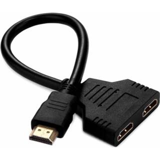 30 cm 1080P HDMI-poort Male naar 2 vrouwelijke 1 in 2 uit Splitter kabeladapterconverter