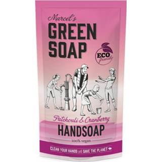 Handzeep donkergroen active 11x Marcel's Green Soap Patchouli&Cranberry Navul Stazak 500 ml 8719325558913