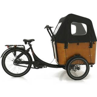 👉 Bakfiets zwart bruin active Vogue Elektrische Superior 3 Deluxe Mat Zwart/Bruin 468 Watt 8717853991240