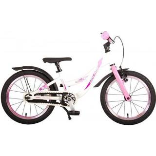 👉 Kinderfiets roze wit parelmoer active kinderen Volare Glamour 16