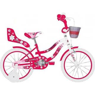 👉 Kinderfiets rood wit cantilever meisjes active kinderen Volare Lovely 16