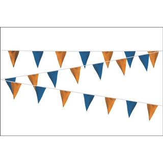 👉 Vlaggenlijn blauw oranje stof active 20m Luxe kwaliteit 7435127524598