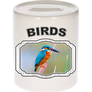 👉 Spaarpot active kinderen Dieren ijsvogel - birds/ vogels spaarpotten 9 cm