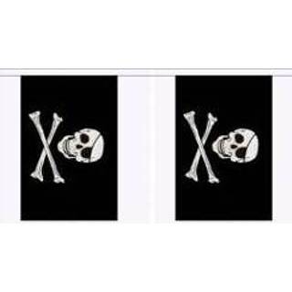 👉 Vlaggenlijn active Piraten Skull&Crossbones 15 x 22,5 lengte 9 meter 7424951973924