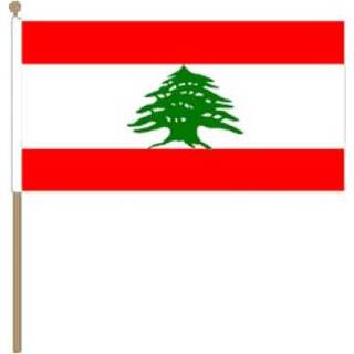 👉 Zwaaivlag stof active Libanon 30x45cm | 7435127486407