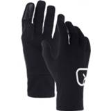 👉 Glove zwart vrouwen l Ortovox - Women's 185 Rock'N'Wool Liner Handschoenen maat L, 4251422571715