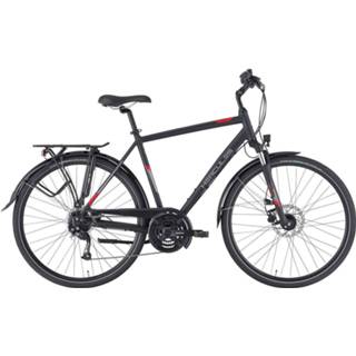 👉 Fiets zwart hydraulische schijfrem mannen active Hercules Sportieve Sport Tourer heren mat 56cm