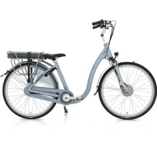 👉 Elektrische fiets blauw rollerbrake vrouwen AKM active achterdrager voorwiel Vogue Comfort dames silk 46cm 468 Watt 8717853997013