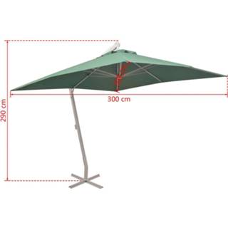 👉 Zweefparasol groen aluminium active met paal 300x300 cm 8718475505617