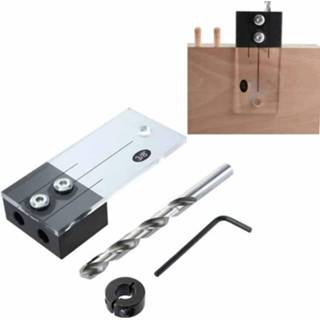 👉 Armatuur klein active 4 stuks / set houtbewerking gatzoeker speciaal gatenset verticaal boorgat positioneringsgereedschap, stijl: C 1/4 inch
