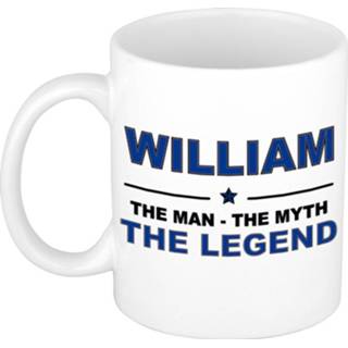 👉 Beker keramiek active mannen William The man, myth legend verjaardagscadeau mok / 300 ml