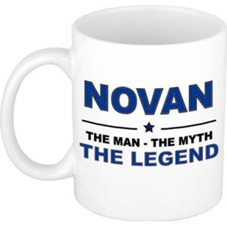 👉 Koffiemok mannen Namen / theebeker Novan The man, myth legend 300 ml