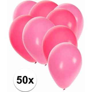 👉 Ballon active roze 50x ballonnen - 27 cm / lichtroze versiering
