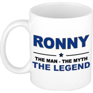 👉 Beker active mannen Ronny The man, myth legend beterschap cadeau mok/beker 300 ml