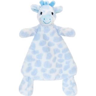 👉 Knuffeldoek blauwe pluche baby Keel Toys tuttel giraffe knuffeldoekje 25 cm