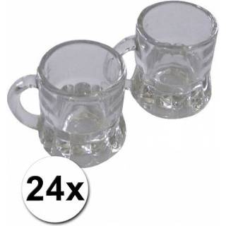 👉 Bier glas active 24 Mini bierglazen met handvat 2cl
