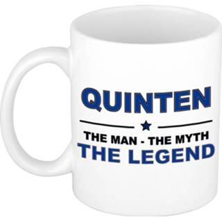 👉 Beker active mannen Quinten The man, myth legend beterschap cadeau mok/beker 300 ml