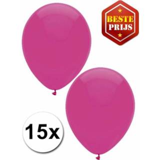 👉 Ballon active roze Zakje 15 donker party ballonnen