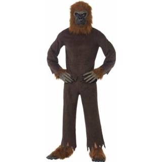 👉 Bruine bruin synthetisch volwassenen apen kostuum voor