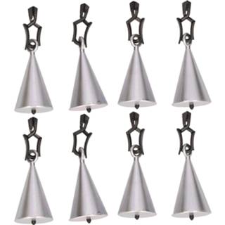 👉 Zilveren active 8x Buitentafelkleed gewichten vormen 5 cm