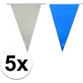 👉 Active witte blauw 5x Lichtblauw/witte vlaggetjes