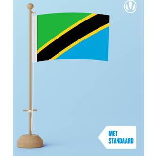 👉 Tafelvlag active Tanzania 10x15cm | met standaard 7424948162157