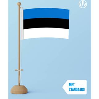 👉 Tafel vlag active Tafelvlag Estland 10x15cm | met standaard 7424955935997