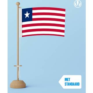 👉 Tafelvlag active Liberia 10x15cm | met standaard 7424948165103