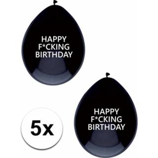 👉 Active Fucking Birthday feestballonnen 5x stuks