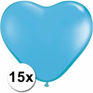 👉 Hart ballon active blauwe Kleine lichtblauwe hartjes ballonnen 15 stuks