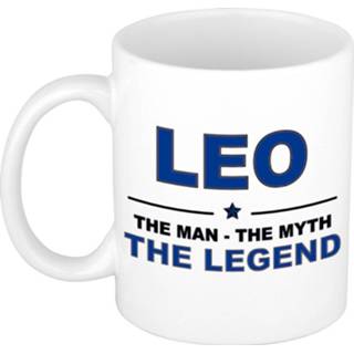 👉 Koffiemok mannen Namen / theebeker Leo The man, myth legend 300 ml