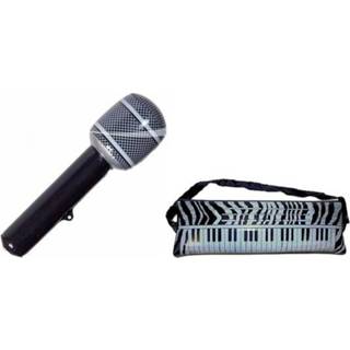 Microfoon active Opblaasbare muziekband set en keyboard