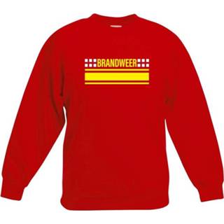 👉 Sweater active kinderen rood Brandweer logo voor