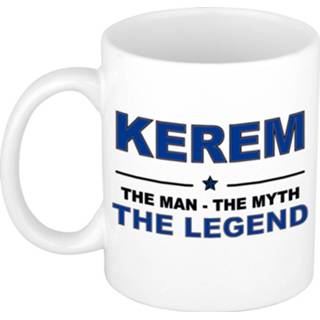 👉 Koffiemok mannen Namen / theebeker Kerem The man, myth legend 300 ml