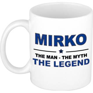👉 Koffiemok mannen Namen / theebeker Mirko The man, myth legend 300 ml