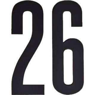 👉 Naamsticker zwart cijfer 26