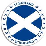 👉 Active Schotland sticker rond 14,8 cm landen decoratie