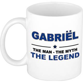 👉 Beker mannen Gabriel The man, myth legend cadeau koffie mok / thee 300 ml