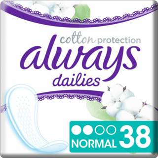 👉 10x Always Dailies Inlegkruisjes Cotton Protection Normal 38 stuks