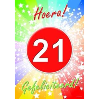 👉 Deur poster active 21 jaar thema deurposter