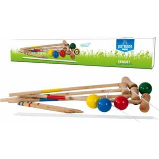 👉 Multi houten hout kinderen croquet spel