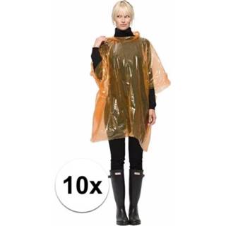 👉 Regen poncho active oranje 10 ponchos