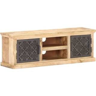 👉 Active mannen Tv-meubel met stalen deuren 120x30x40 cm massief mangohout 8719883998336