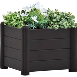 👉 Plantenbak antraciet PP active verhoogd 43x43x35 cm 8720286194003