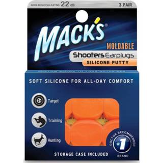 👉 Earplug oranje Macks Shooters moldable earplugs orange 3 paar 33732000437