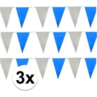 👉 Active blauw witte 3 stuks Lichtblauw/witte vlaggetjes
