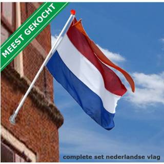 👉 Nederlandse vlag active met stok, wimpel en houder | Complete set 7424955480411